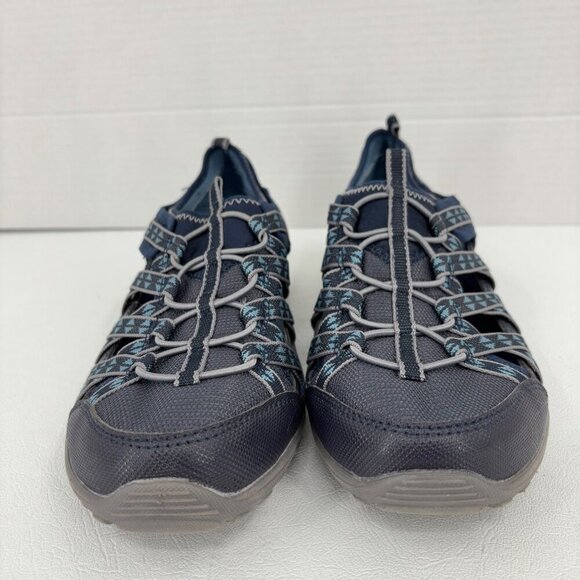 Skechers Reggae Fest Dory Fisherman Sandals Size 8 Blue Stretch Memory Foam - Picture 4 of 8